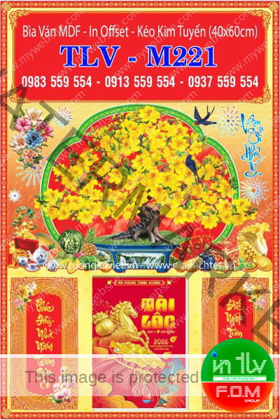 Bìa ép kim Cây Mai