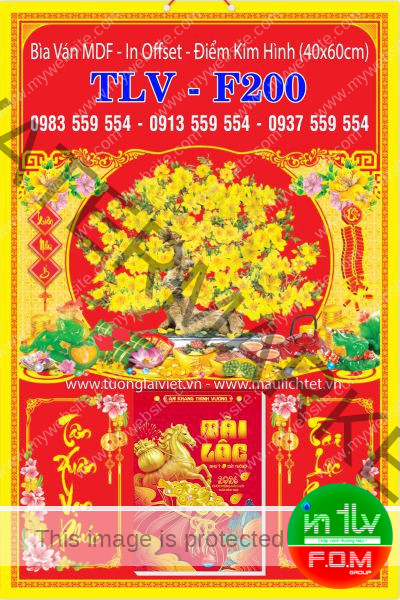 Bìa ép kim Mai Vàng