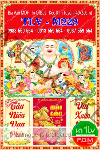 Bìa ép kim Phật di lặc