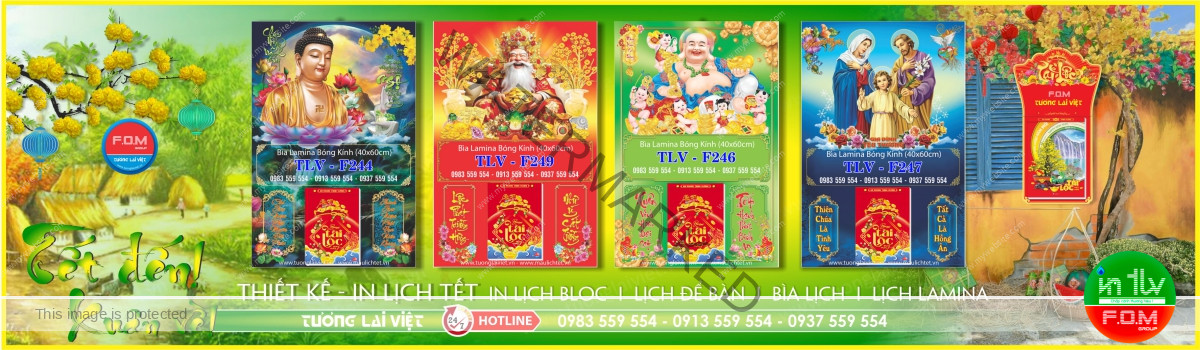 In Bìa Lịch Gỗ LAMINATE