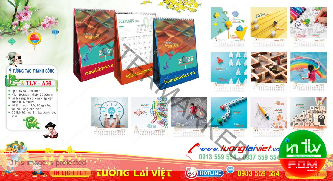 In Lịch Để Bàn Đẹp