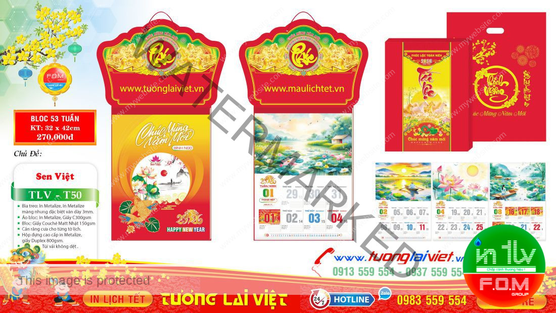 In Lịch Tết 52 Tuần