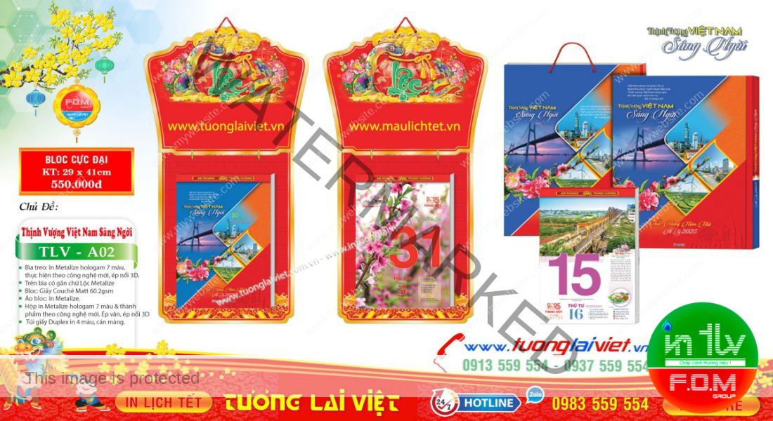 In Lịch Tết Số ít