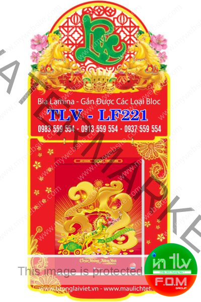 Lịch bloc bìa laminate Khai Xuân Đại Cát