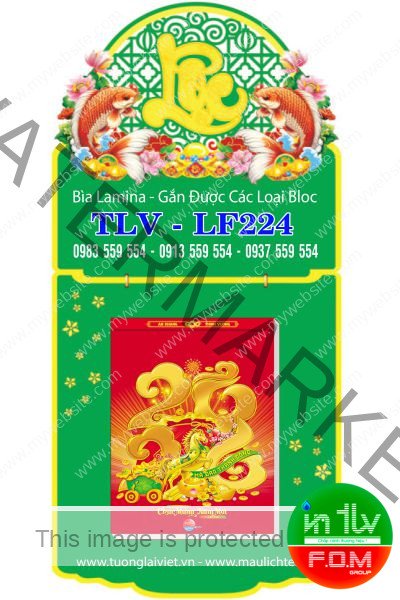 Lịch bloc bìa laminate Lộc An Khang