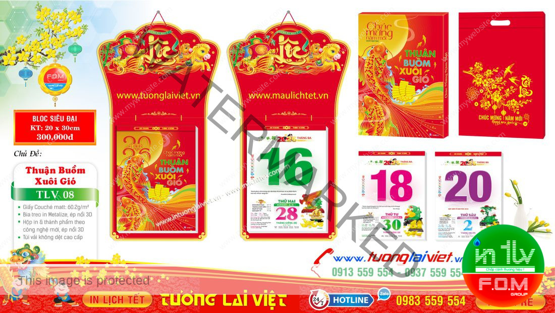 Lịch bloc siêu đại Thuận Buồm Xuôi Gió