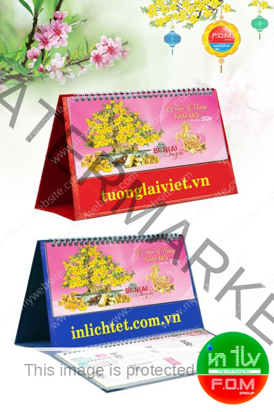 Lịch Để Bàn 15 Tờ Bonsai