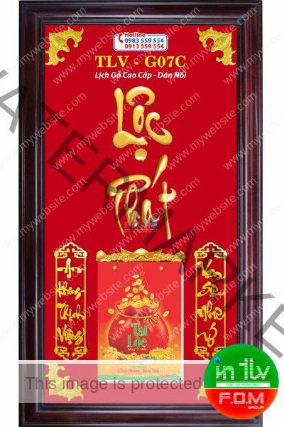 Lịch Gỗ Lộc Phát Nhỏ