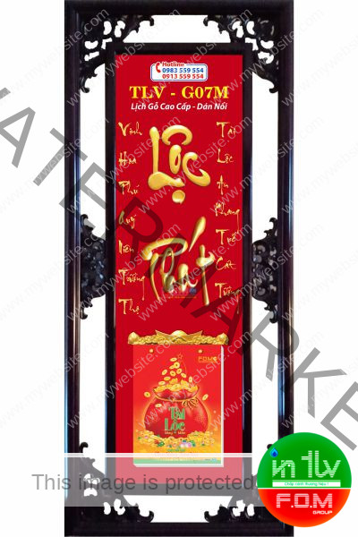 Lịch Gỗ Lộc Phát Nhỏ