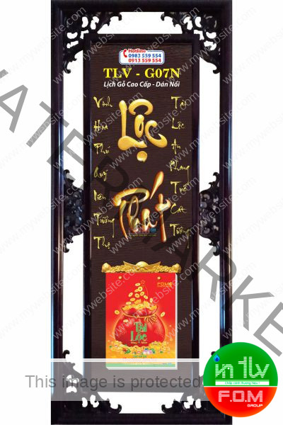 Lịch Gỗ Lộc Phát Nhỏ