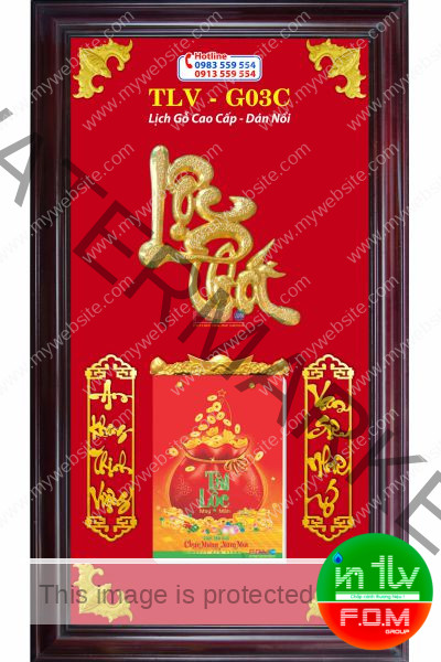 Lịch Gỗ Lộc Phát Thư Pháp