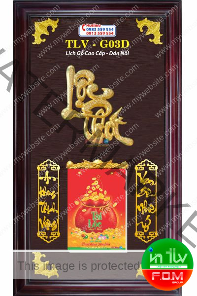 Lịch Gỗ Lộc Phát Thư Pháp