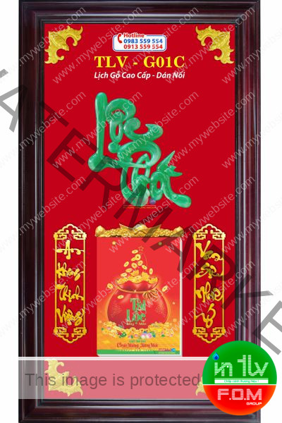 Lịch Gỗ Lộc Phát Xanh