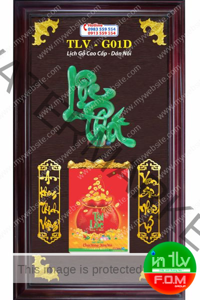 Lịch Gỗ Lộc Phát Xanh