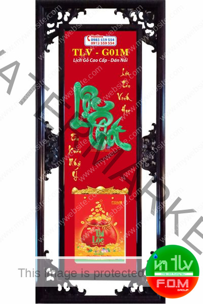 Lịch Gỗ Lộc Phát Xanh