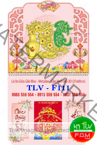 Lịch Lò Xo Giữa Dán Nổi Phát Lộc