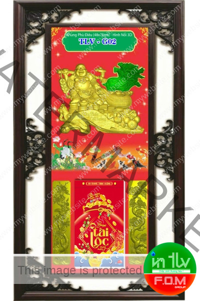 Lịch Phù Điêu Khung Nhựa Phật Di Lặc