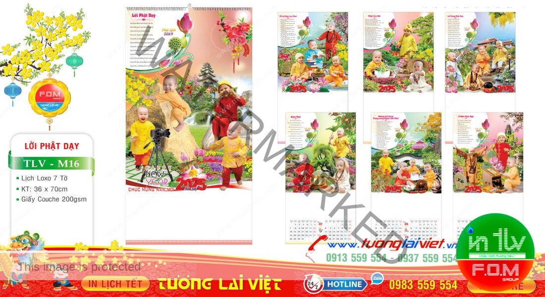 Mẫu Lịch Tờ Lời Phật Dạy