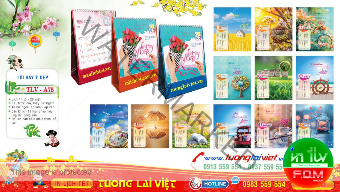 Mẫu Lịch Bàn Đứng Lời Hay Ý Đẹp