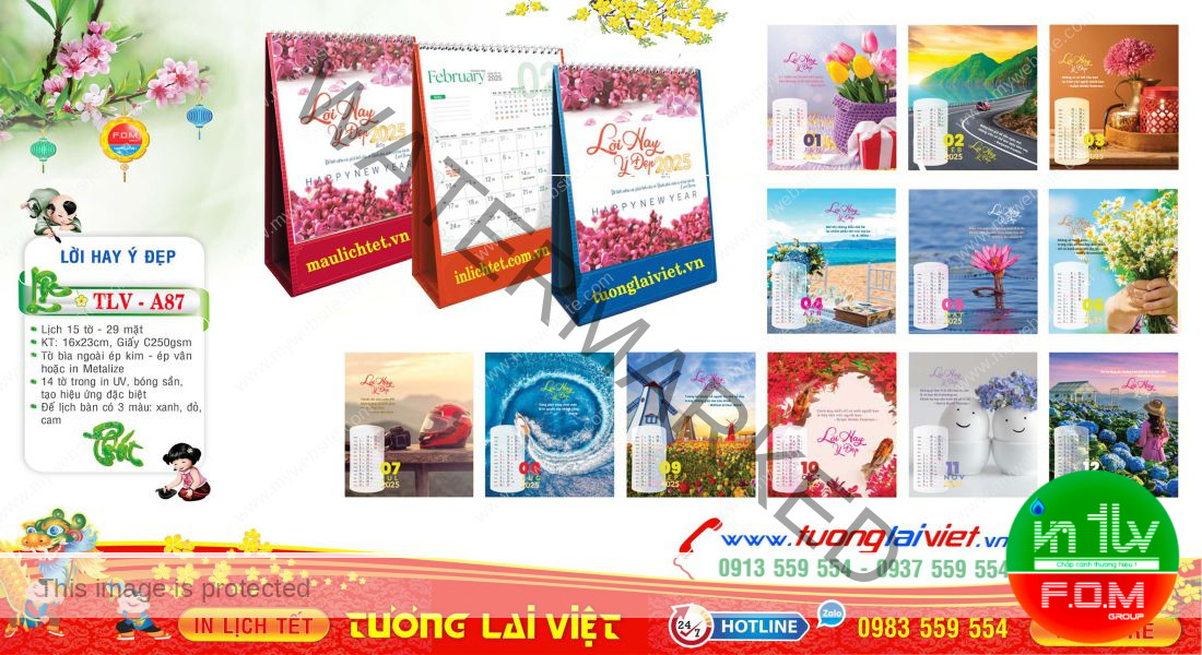 Mẫu Lịch Để Bàn Lời Hay Ý Đẹp