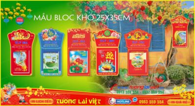 Mẫu Lịch Bloc Cực Đại 25x35