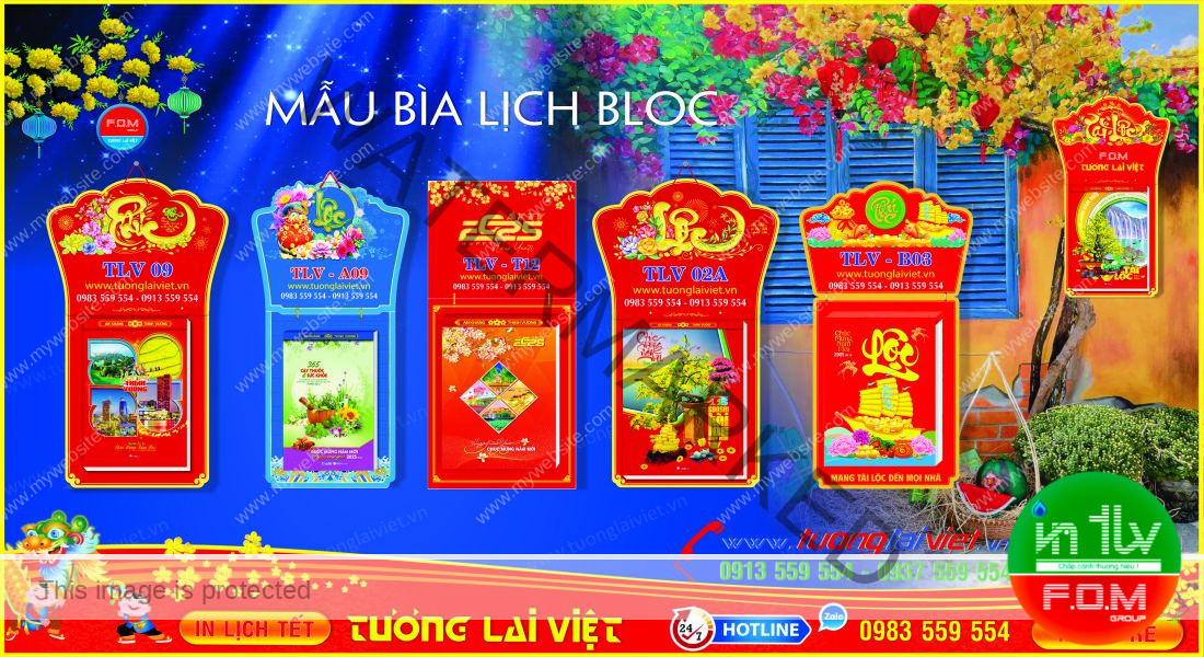 Mẫu Lịch Bloc 365 Tờ