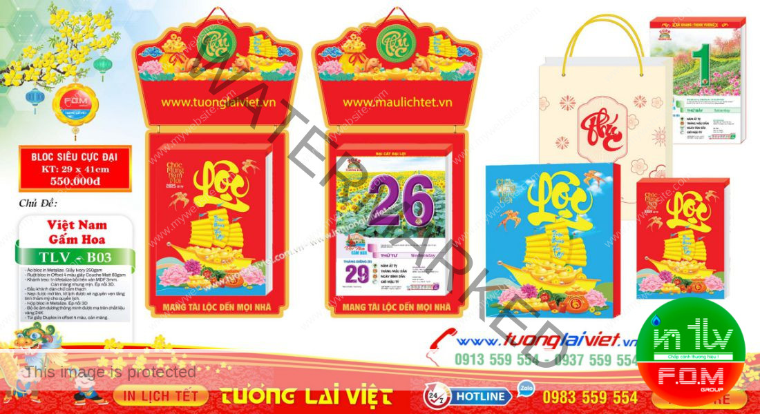 Mẫu Lịch Bloc giá rẻ