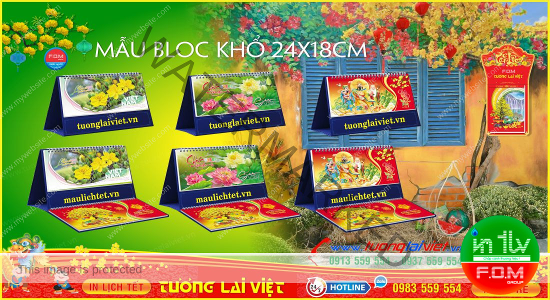 Mẫu Lịch Để Bàn 13 Tờ