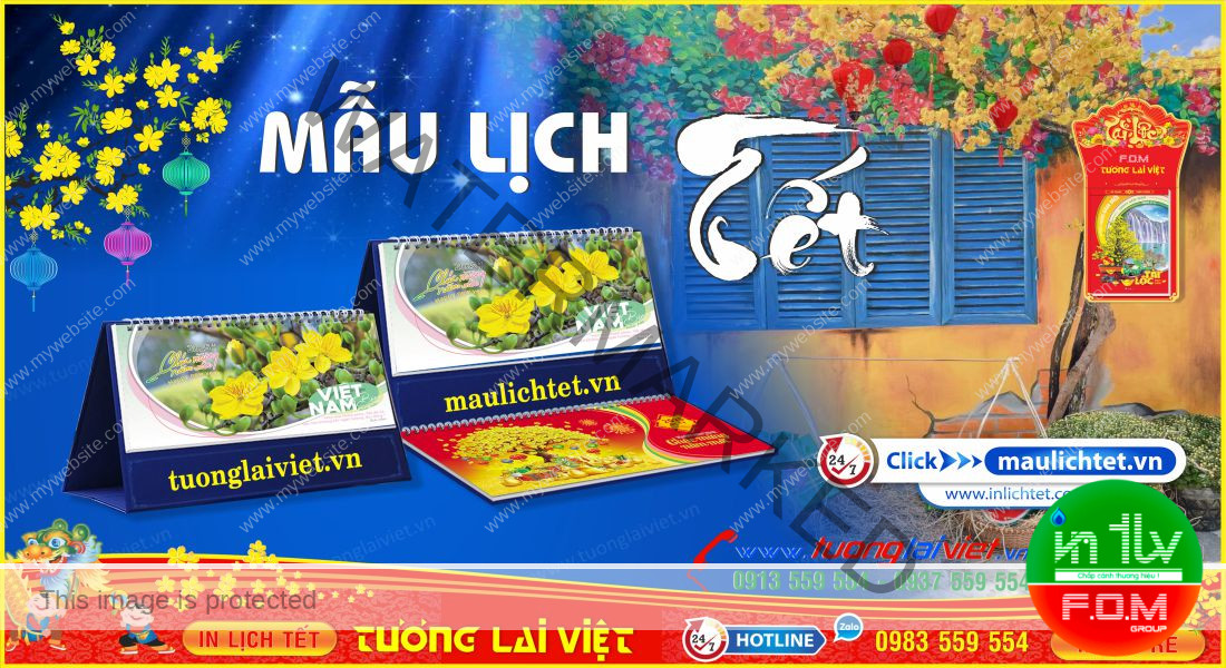 Mẫu Lịch Tết TLV giá rẻ